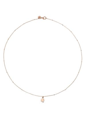 Dodo 9kt rose gold Mini Four Leaf Clover necklace - Pink