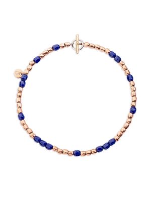 Dodo 9kt rose gold mini Granelli bracelet - Blue