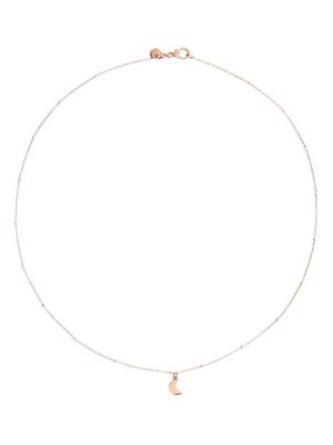 Dodo 9kt rose gold Mini Moon necklace - Pink