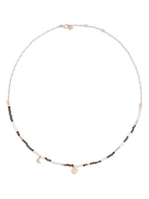 Dodo 9kt rose gold Moon And Sun multi-stone necklace