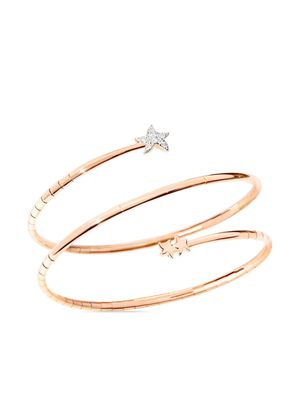 Dodo 9kt rose gold Stellina diamond bangle bracelet - Pink