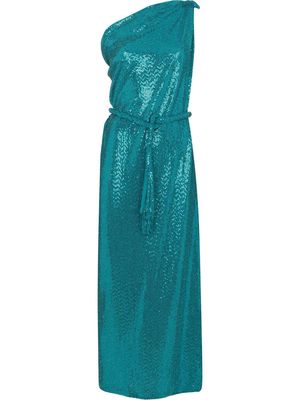 Dodo Bar Or Alaxa one-shoulder sequinned dress - Blue