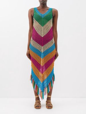 Dodo Bar Or - Dmitri Tasselled Crocheted Dress - Womens - Multi