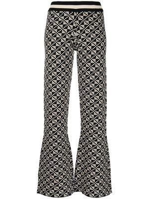 Dodo Bar Or embroidered flared trousers - Black