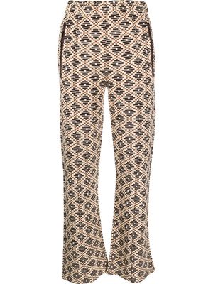 Dodo Bar Or graphic-pattern knitted trousers - Brown