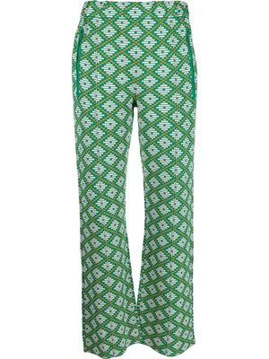 Dodo Bar Or graphic-pattern knitted trousers - Green