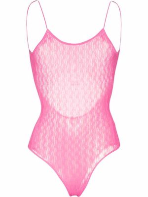 Dodo Bar Or Jodi fine-knit low-back body - Pink