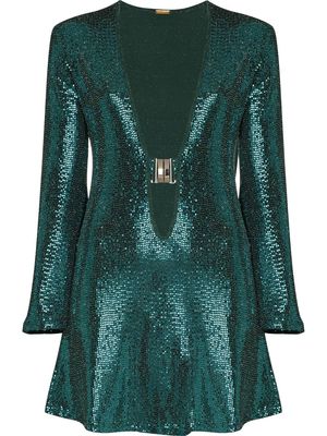 Dodo Bar Or Julie sequin-embellished mini dress - Green