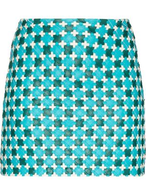 Dodo Bar Or Melania woven mini skirt - Blue