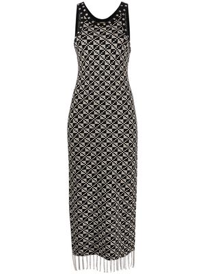 Dodo Bar Or monogram-pattern knitted midi dress - Black