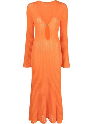 Dodo Bar Or pointelle-knit maxi dress - Orange