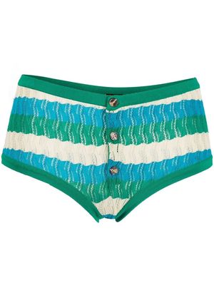Dodo Bar Or striped knit shorts - Green