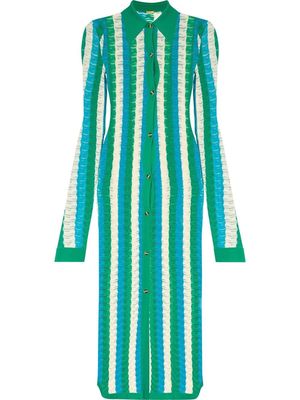 Dodo Bar Or striped knitted midi dress - Green