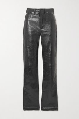 Dodo Bar Or - Wrandy Paneled Leather Straight-leg Pants - Black