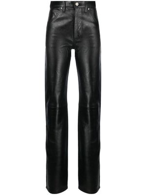 Dodo Bar Or Wrandy straight-leg leather trousers - Black