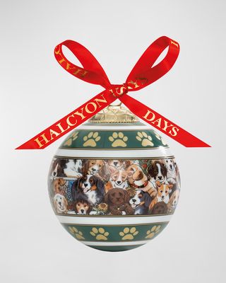 Dogs Leave Paw Prints Christmas Ornament