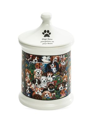 Dogs Leave Paw Prints Treat Jar