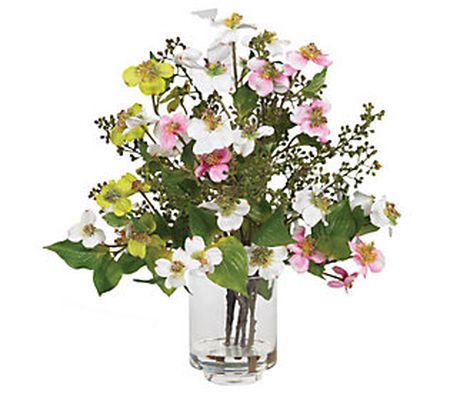 Dogwood Flower Arrangement by Nearly Natural
