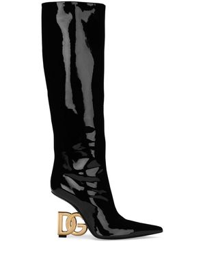 Dolce & Gabbana 105mm DG-heel high boots - Black