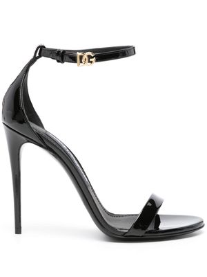 Dolce & Gabbana 105mm leather sandals - Black