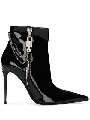 Dolce & Gabbana 105mm patent ankle-boots - Black