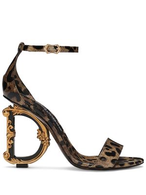 Dolce & Gabbana 105mm sculpted-heel sandals - Brown