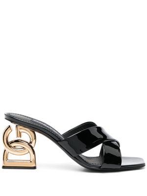 Dolce & Gabbana 3.5 85mm leather mules - Black