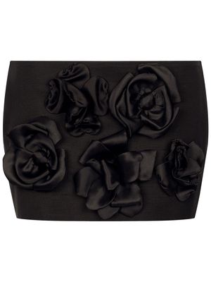 Dolce & Gabbana 3D-floral motif mini shorts - Black
