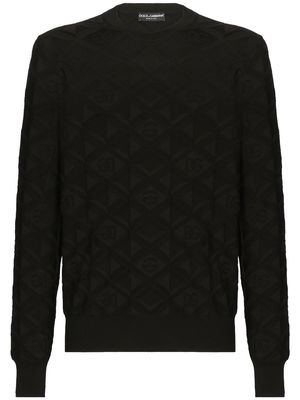 Dolce & Gabbana 3D-jacquard silk jumper - Black