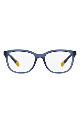 Dolce & Gabbana 50mm Rectangular Optical Glasses in Opal Blue