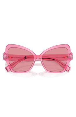 Dolce & Gabbana 56MM BUTTERFLY in Trans Pink