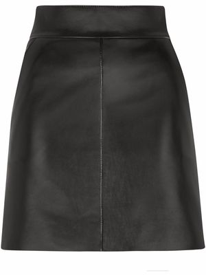 Dolce & Gabbana A-line leather miniskirt - Black