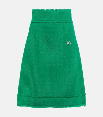 Dolce & Gabbana A-line tweed midi skirt