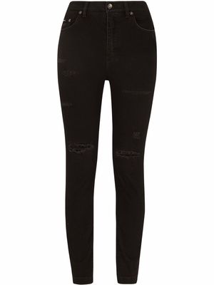 Dolce & Gabbana Audrey distressed skinny jeans - Black