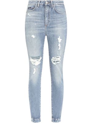 Dolce & Gabbana Audrey distressed skinny jeans - Blue