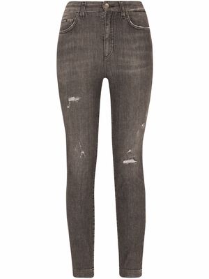Dolce & Gabbana Audrey distressed skinny jeans - Grey