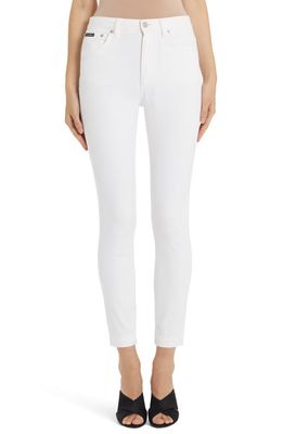 Dolce & Gabbana Audrey High Waist Ankle Skinny Jeans in Bianco