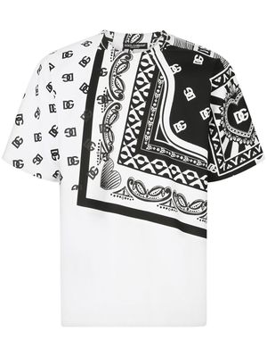 Dolce & Gabbana bandana logo-print T-shirt - White