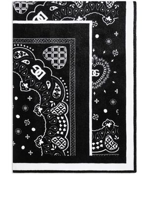 Dolce & Gabbana bandana logo-print towel - Black