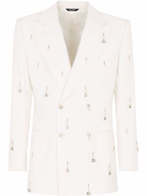 Dolce & Gabbana Beat-fit double-breasted suit - White