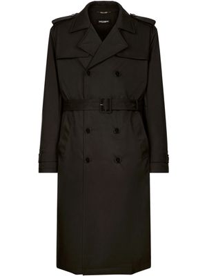 Dolce & Gabbana belted double-breasted trench coat - Black