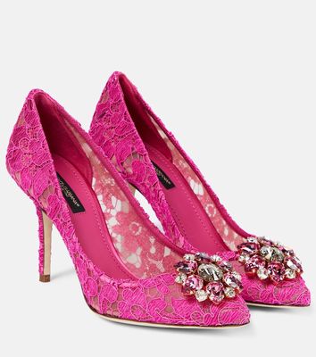 Dolce & Gabbana Belucci embellished lace pumps