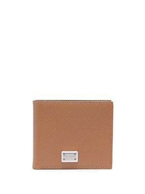 Dolce & Gabbana bi-fold leather wallet - Brown