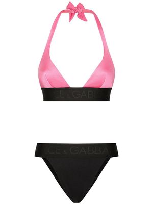 Dolce & Gabbana Bikini with triangle bikini top - Black