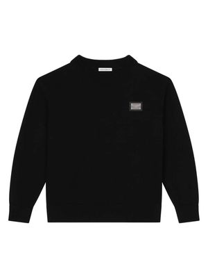 Dolce & Gabbana Black Virgin Wool Jumper