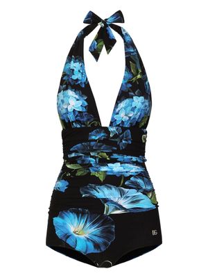Dolce & Gabbana Bluebell halterneck swimsuit