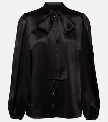 Dolce & Gabbana Bow-detail silk satin blouse