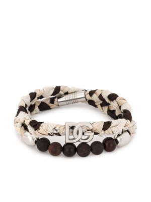 Dolce & Gabbana braided interwoven bracelet - Neutrals