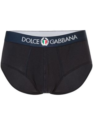 Dolce & Gabbana Brando logo-waistband briefs - Blue