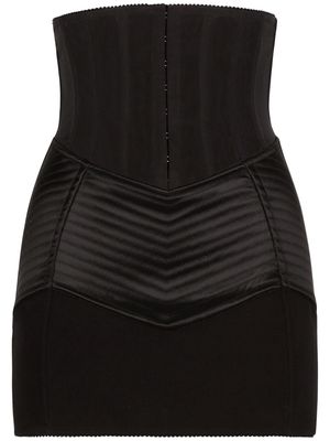 Dolce & Gabbana bustier-waist ruched miniskirt - Black